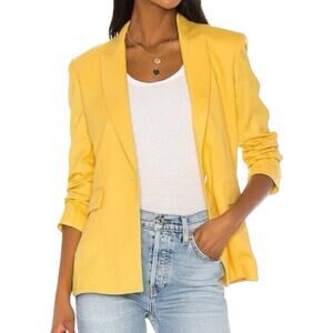 Rag & Bone Bonnie Wool Blend Yellow Blazer Jacket Size 10